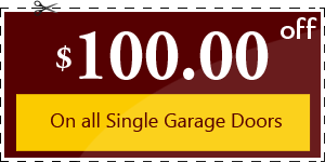 $100.00 OFF - On all Single Garage Doors